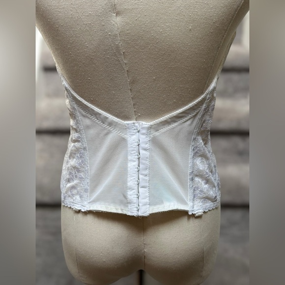 Vintage Carnival Union-Made White Lace Bustier Corset Top Women’s 38C Lingerie - Picture 4 of 13